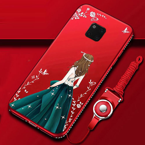 Silicone Candy Rubber Gel Dress Party Girl Soft Case Cover K01 for Huawei Mate 20 Pro Mixed