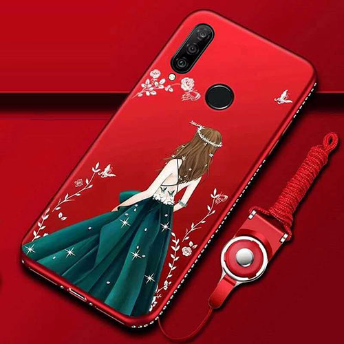 Silicone Candy Rubber Gel Dress Party Girl Soft Case Cover K01 for Huawei P30 Lite Mixed