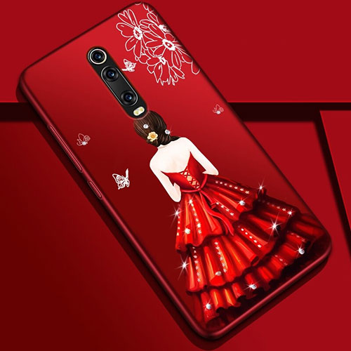 Silicone Candy Rubber Gel Dress Party Girl Soft Case Cover K01 for Xiaomi Redmi K20 Mixed