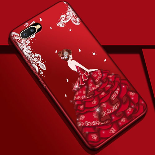 Silicone Candy Rubber Gel Dress Party Girl Soft Case Cover M04 for Oppo K1 Mixed