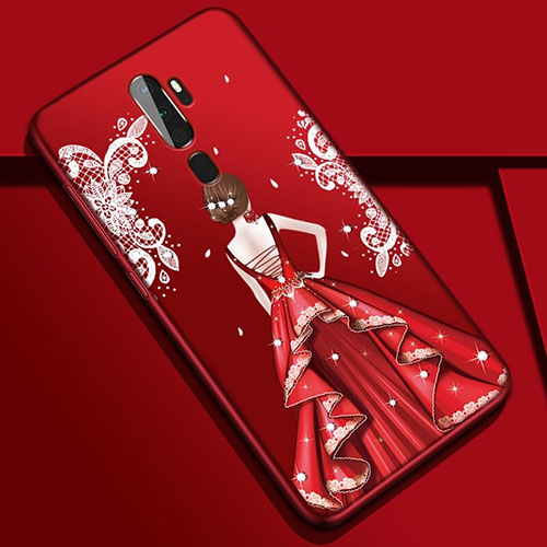 Silicone Candy Rubber Gel Dress Party Girl Soft Case Cover S01 for Oppo A11 Mixed