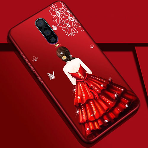 Silicone Candy Rubber Gel Dress Party Girl Soft Case Cover S01 for Oppo RX17 Pro Mixed