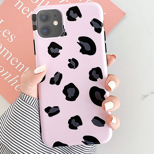 Silicone Candy Rubber Gel Fashionable Pattern Soft Case Cover for Apple iPhone 11 Rose Gold