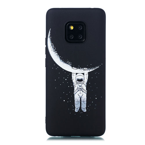 Silicone Candy Rubber Gel Fashionable Pattern Soft Case Cover for Huawei Mate 20 Pro Black