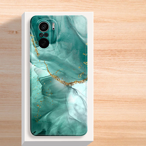 Silicone Candy Rubber Gel Fashionable Pattern Soft Case Cover for Xiaomi Poco F3 5G Green