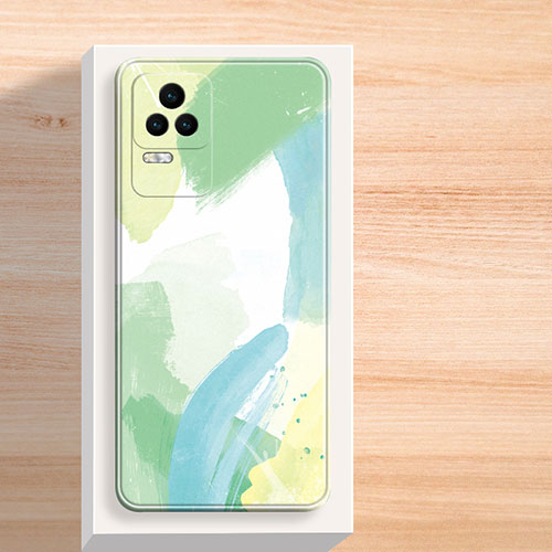 Silicone Candy Rubber Gel Fashionable Pattern Soft Case Cover for Xiaomi Redmi K40S 5G Green