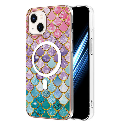 Silicone Candy Rubber Gel Fashionable Pattern Soft Case Cover Mag-Safe Magnetic for Apple iPhone 15 Colorful