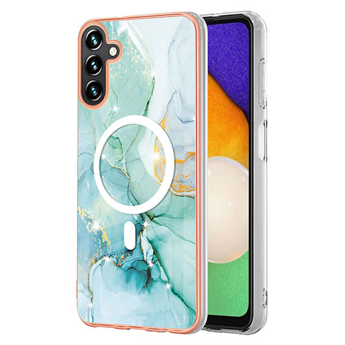 Silicone Candy Rubber Gel Fashionable Pattern Soft Case Cover Mag-Safe Magnetic for Samsung Galaxy A34 5G Green