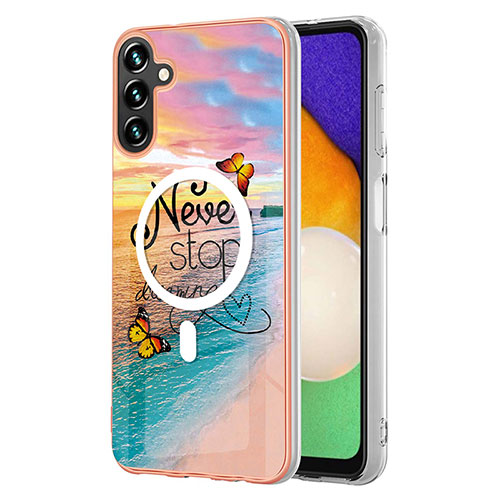 Silicone Candy Rubber Gel Fashionable Pattern Soft Case Cover Mag-Safe Magnetic for Samsung Galaxy A54 5G Mixed