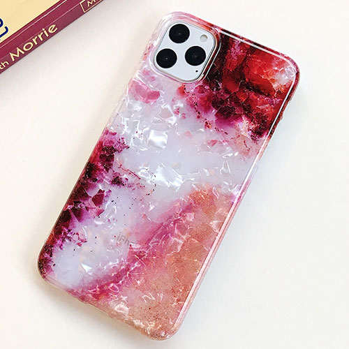 Silicone Candy Rubber Gel Fashionable Pattern Soft Case Cover S01 for Apple iPhone 11 Pro Max Red