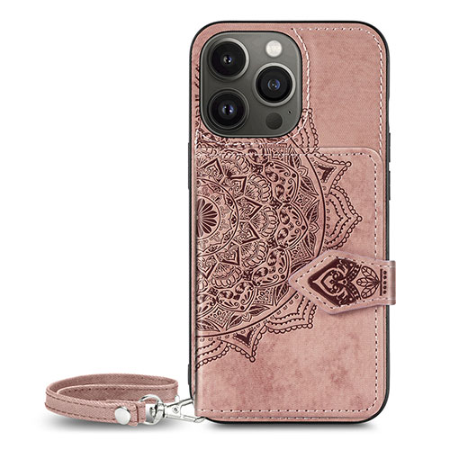 Silicone Candy Rubber Gel Fashionable Pattern Soft Case Cover S01 for Apple iPhone 13 Pro Rose Gold