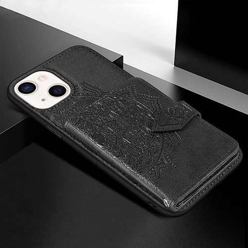 Silicone Candy Rubber Gel Fashionable Pattern Soft Case Cover S02 for Apple iPhone 13 Mini Black