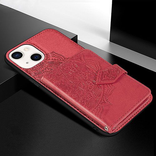 Silicone Candy Rubber Gel Fashionable Pattern Soft Case Cover S02 for Apple iPhone 13 Mini Red