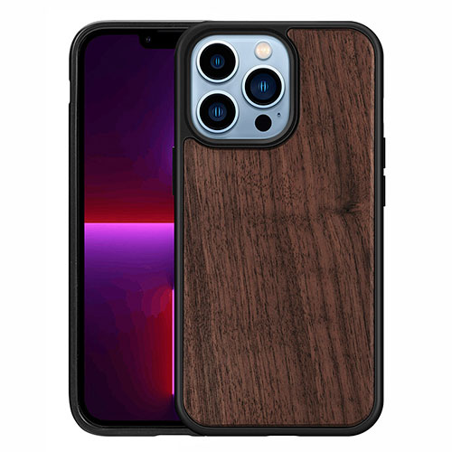 Silicone Candy Rubber Gel Fashionable Pattern Soft Case Cover S03 for Apple iPhone 13 Pro Max Brown