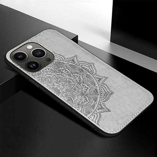 Silicone Candy Rubber Gel Fashionable Pattern Soft Case Cover S05 for Apple iPhone 14 Pro Gray