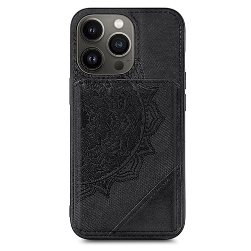 Silicone Candy Rubber Gel Fashionable Pattern Soft Case Cover S06 for Apple iPhone 13 Pro Max Black