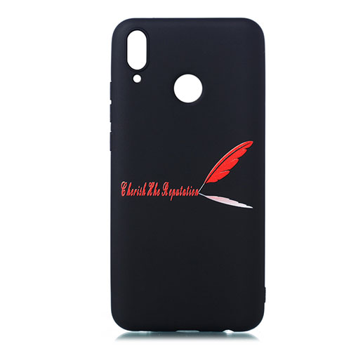 Silicone Candy Rubber Gel Fashionable Pattern Soft Case Cover S06 for Huawei Y9 (2019) Red