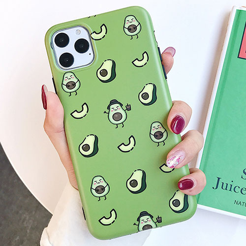 Silicone Candy Rubber Gel Fashionable Pattern Soft Case Cover S14 for Apple iPhone 11 Pro Green