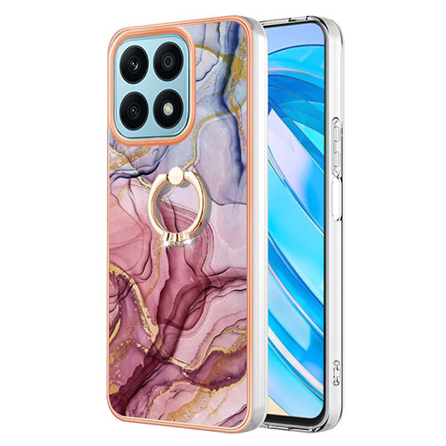 Silicone Candy Rubber Gel Fashionable Pattern Soft Case Cover with Finger Ring Stand Y01B for Huawei Honor X8a 4G Mixed