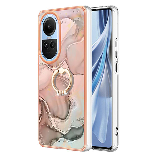 Silicone Candy Rubber Gel Fashionable Pattern Soft Case Cover with Finger Ring Stand YB1 for Oppo Reno10 Pro 5G Mixed