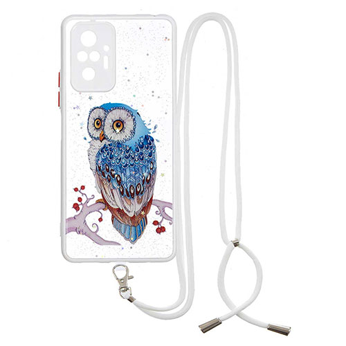 Silicone Candy Rubber Gel Fashionable Pattern Soft Case Cover with Lanyard Strap Y01X for Xiaomi Redmi Note 10 Pro Max Mixed