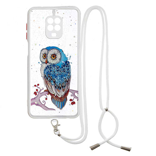 Silicone Candy Rubber Gel Fashionable Pattern Soft Case Cover with Lanyard Strap Y01X for Xiaomi Redmi Note 9S Mixed