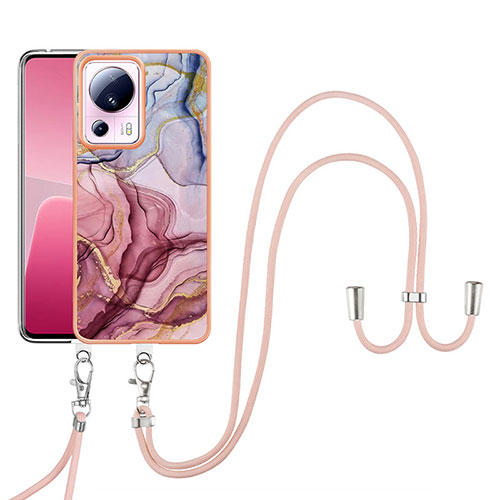 Silicone Candy Rubber Gel Fashionable Pattern Soft Case Cover with Lanyard Strap YB7 for Xiaomi Civi 2 5G Mixed