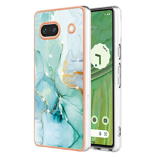 Silicone Candy Rubber Gel Fashionable Pattern Soft Case Cover Y01B for Google Pixel 7a 5G Green