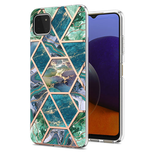Silicone Candy Rubber Gel Fashionable Pattern Soft Case Cover Y01B for Samsung Galaxy A22s 5G Midnight Green