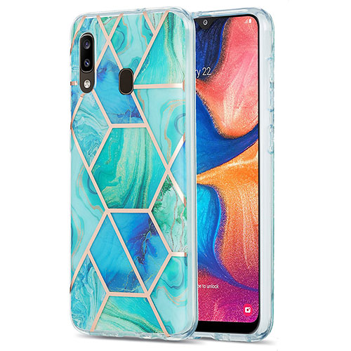 Silicone Candy Rubber Gel Fashionable Pattern Soft Case Cover Y01B for Samsung Galaxy M10S Green