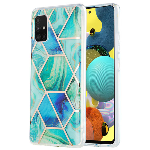 Silicone Candy Rubber Gel Fashionable Pattern Soft Case Cover Y01B for Samsung Galaxy M40S Green