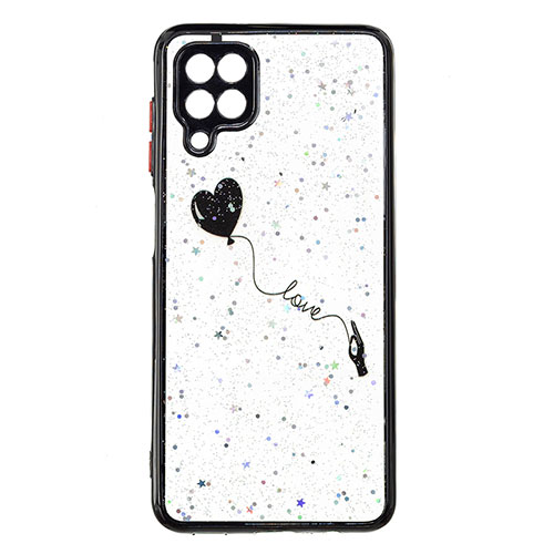 Silicone Candy Rubber Gel Fashionable Pattern Soft Case Cover Y01X for Samsung Galaxy A22 4G Black