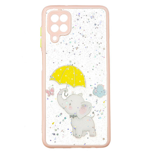 Silicone Candy Rubber Gel Fashionable Pattern Soft Case Cover Y01X for Samsung Galaxy A22 4G Yellow