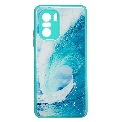 Silicone Candy Rubber Gel Fashionable Pattern Soft Case Cover Y01X for Xiaomi Poco F3 5G Green