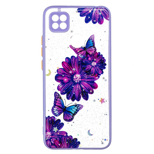 Silicone Candy Rubber Gel Fashionable Pattern Soft Case Cover Y01X for Xiaomi Redmi 9 Activ Purple