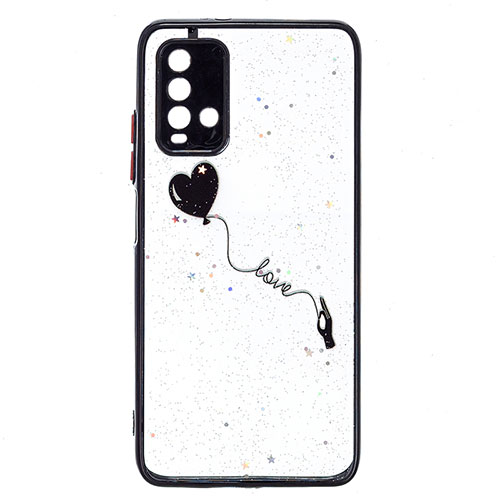 Silicone Candy Rubber Gel Fashionable Pattern Soft Case Cover Y01X for Xiaomi Redmi 9 Power Black