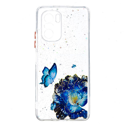 Silicone Candy Rubber Gel Fashionable Pattern Soft Case Cover Y01X for Xiaomi Redmi K40 5G Blue