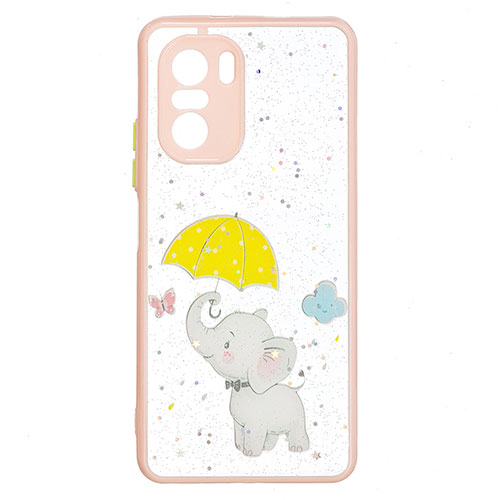 Silicone Candy Rubber Gel Fashionable Pattern Soft Case Cover Y01X for Xiaomi Redmi K40 5G Yellow