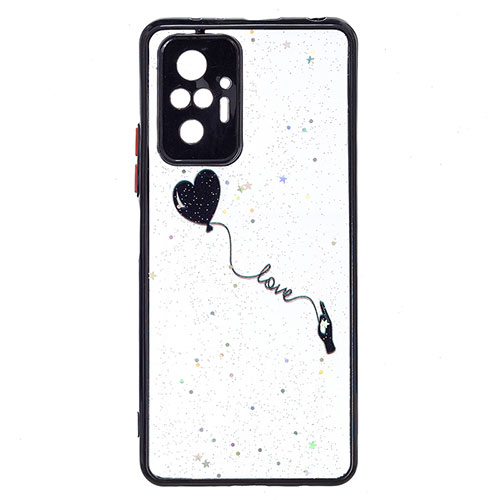 Silicone Candy Rubber Gel Fashionable Pattern Soft Case Cover Y01X for Xiaomi Redmi Note 10 Pro Max Black