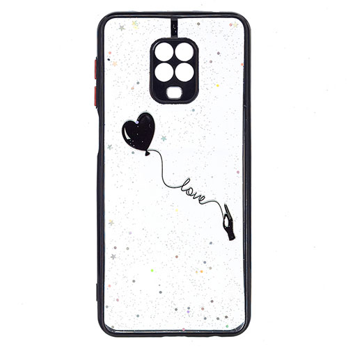 Silicone Candy Rubber Gel Fashionable Pattern Soft Case Cover Y01X for Xiaomi Redmi Note 9 Pro Black