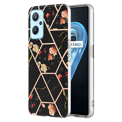 Silicone Candy Rubber Gel Fashionable Pattern Soft Case Cover Y02B for Oppo A96 4G Black