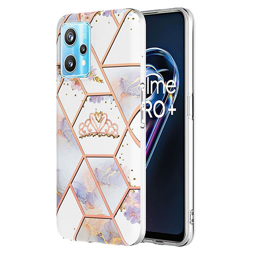 Silicone Candy Rubber Gel Fashionable Pattern Soft Case Cover Y02B for Realme 9 Pro 5G Gray