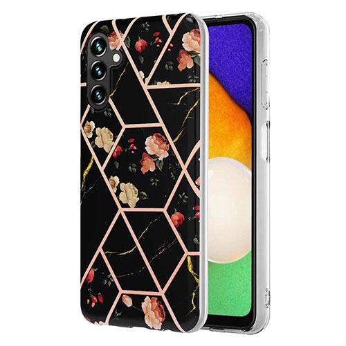 Silicone Candy Rubber Gel Fashionable Pattern Soft Case Cover Y02B for Samsung Galaxy A13 5G Black