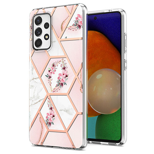 Silicone Candy Rubber Gel Fashionable Pattern Soft Case Cover Y02B for Samsung Galaxy A52s 5G Pink