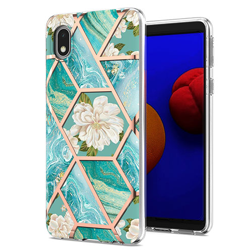 Silicone Candy Rubber Gel Fashionable Pattern Soft Case Cover Y02B for Samsung Galaxy M01 Core Green