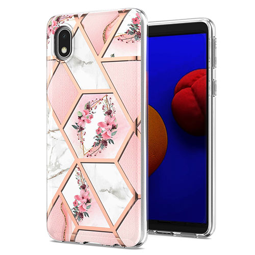 Silicone Candy Rubber Gel Fashionable Pattern Soft Case Cover Y02B for Samsung Galaxy M01 Core Pink