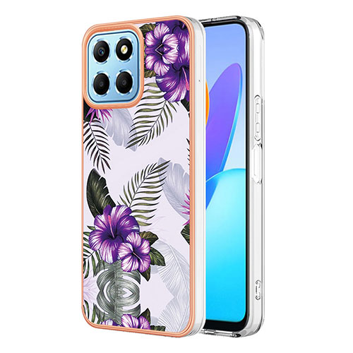 Silicone Candy Rubber Gel Fashionable Pattern Soft Case Cover Y03B for Huawei Honor X8a 5G Purple