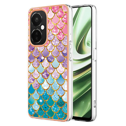 Silicone Candy Rubber Gel Fashionable Pattern Soft Case Cover Y03B for Oppo K11x 5G Colorful