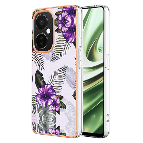 Silicone Candy Rubber Gel Fashionable Pattern Soft Case Cover Y03B for Oppo K11x 5G Purple