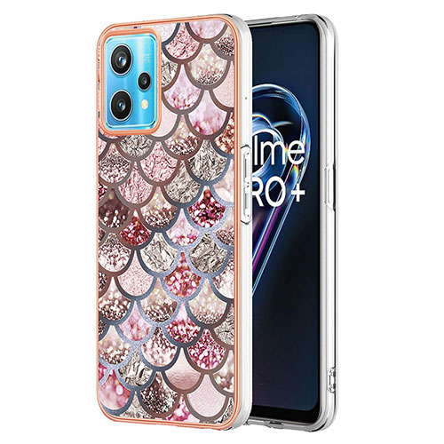 Silicone Candy Rubber Gel Fashionable Pattern Soft Case Cover Y03B for Realme 9 Pro 5G Brown